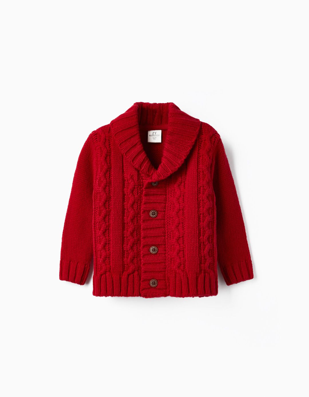 Knitted Cardigan for Baby Boys, Red