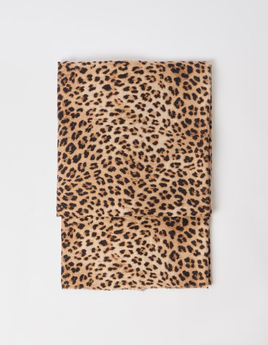 Comprar Online Len&ccedil;o Animal Print, Mulher, Castanho