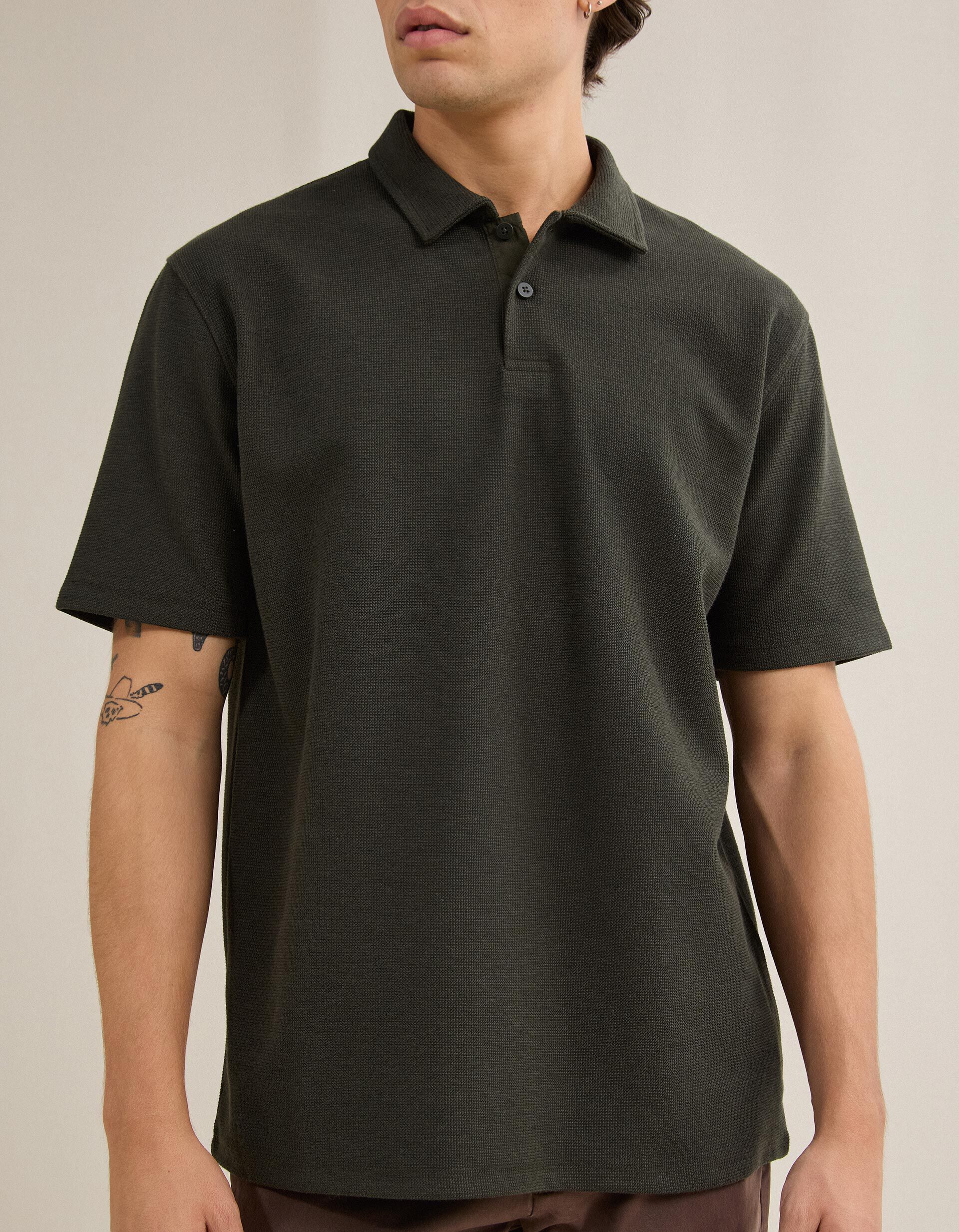 Comprar Online Polo Estruturado, Homem, Verde Escuro