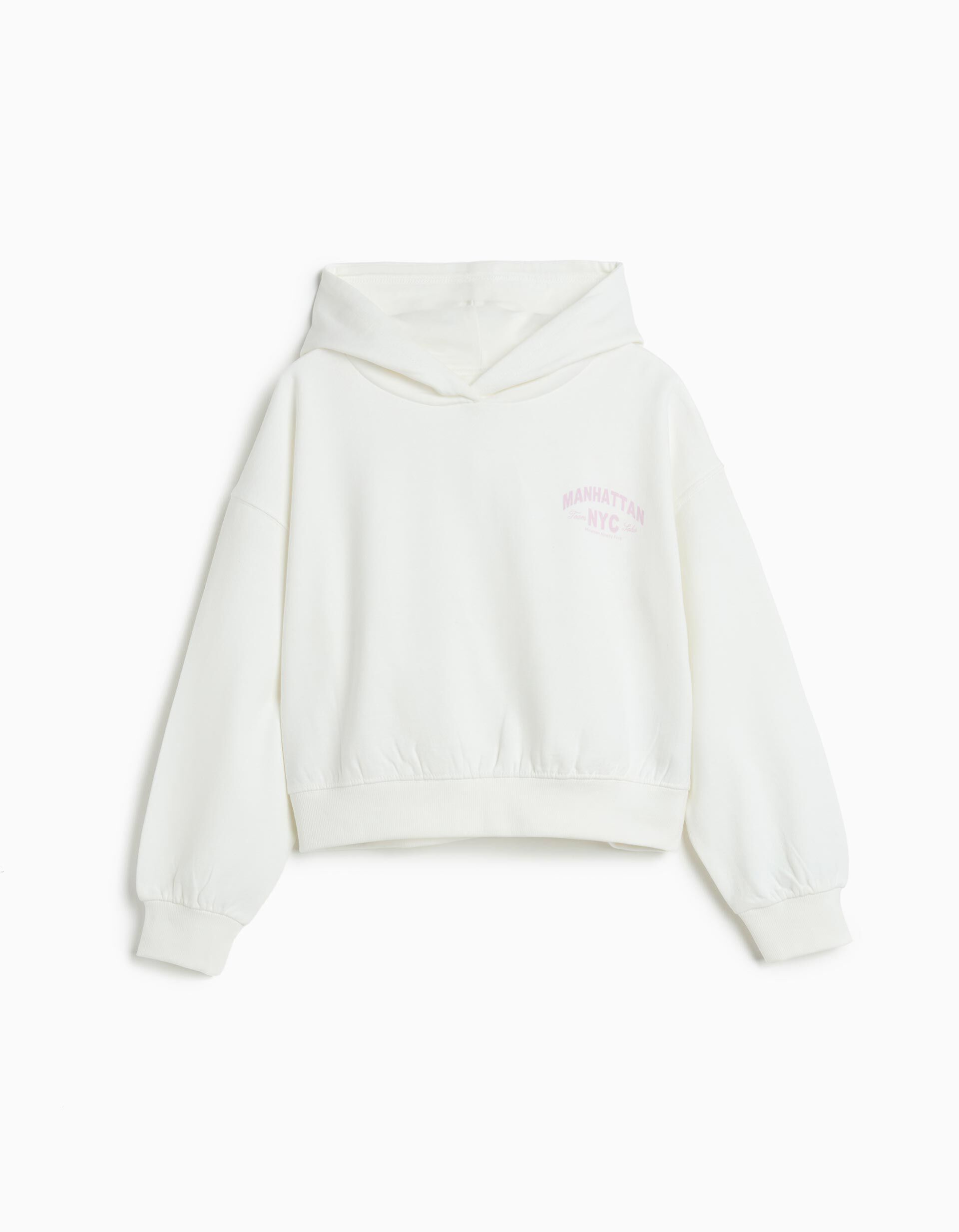 Comprar Online Sweatshirt de Felpa Capuz, Menina, Branco