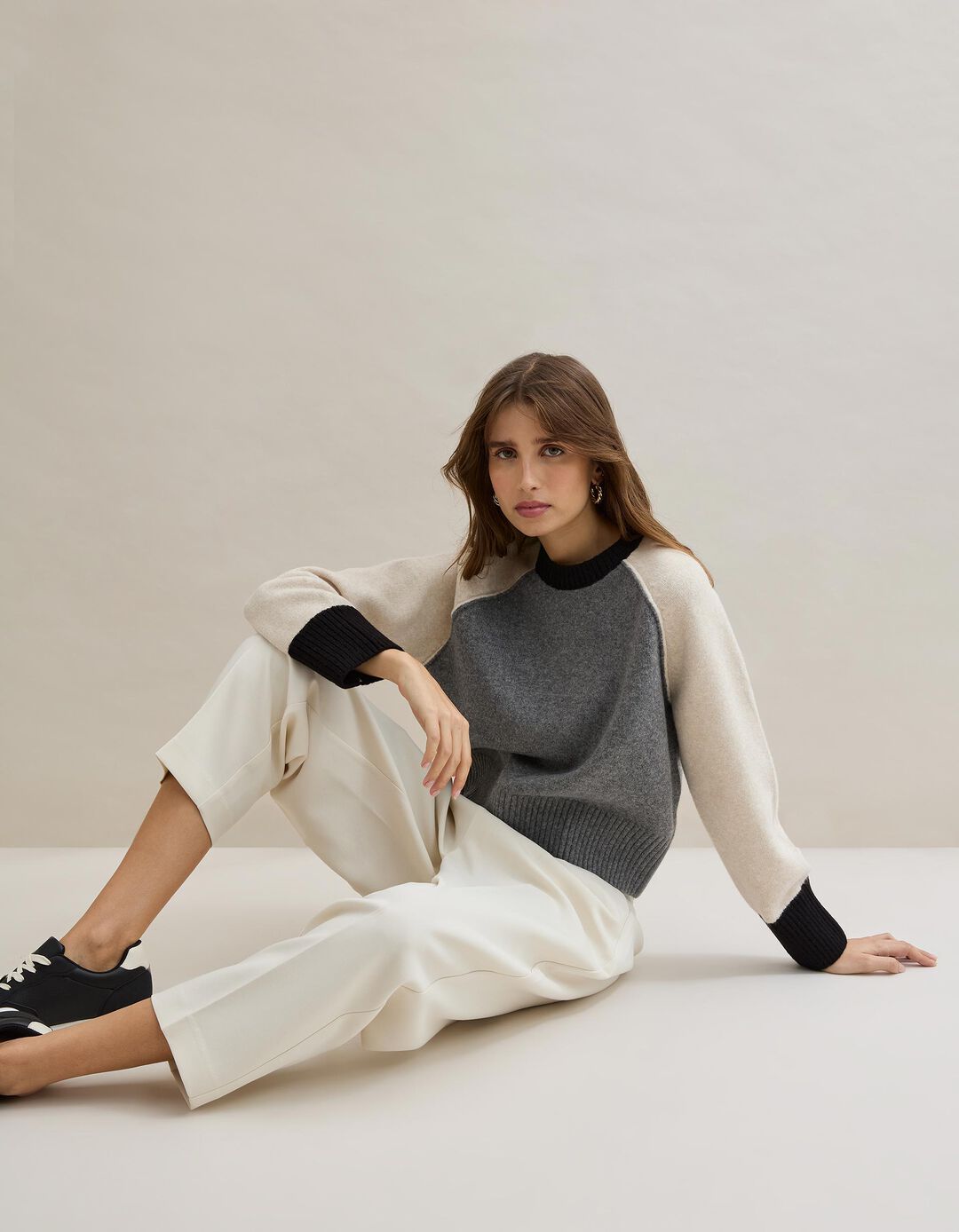 Camisola com L&atilde;, Mulher, Cinzento