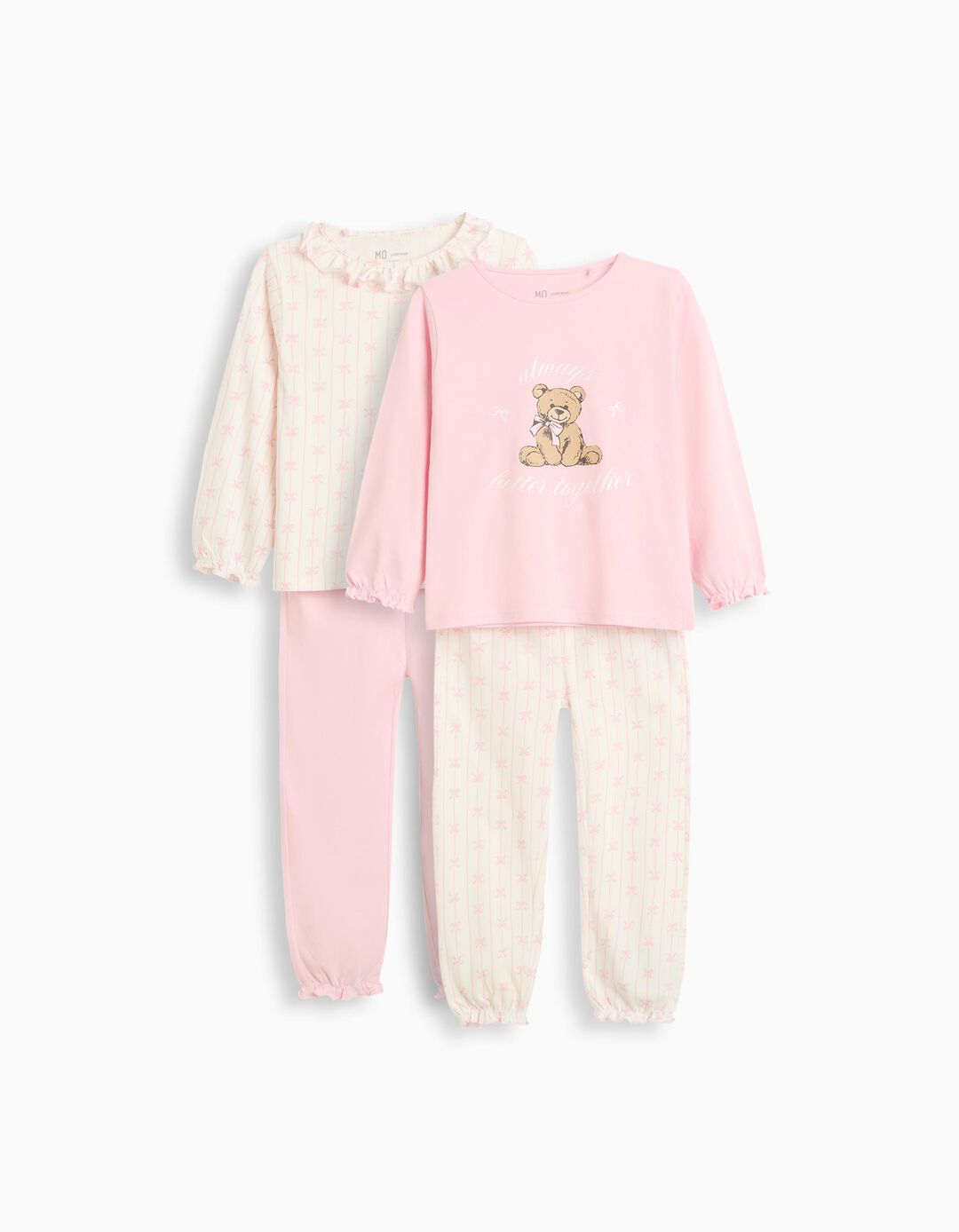 Pack 2 Pijamas, Menina, Rosa Claro
