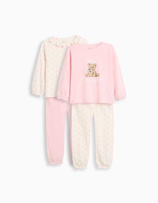 Comprar Online Pack 2 Pijamas, Menina, Rosa Claro