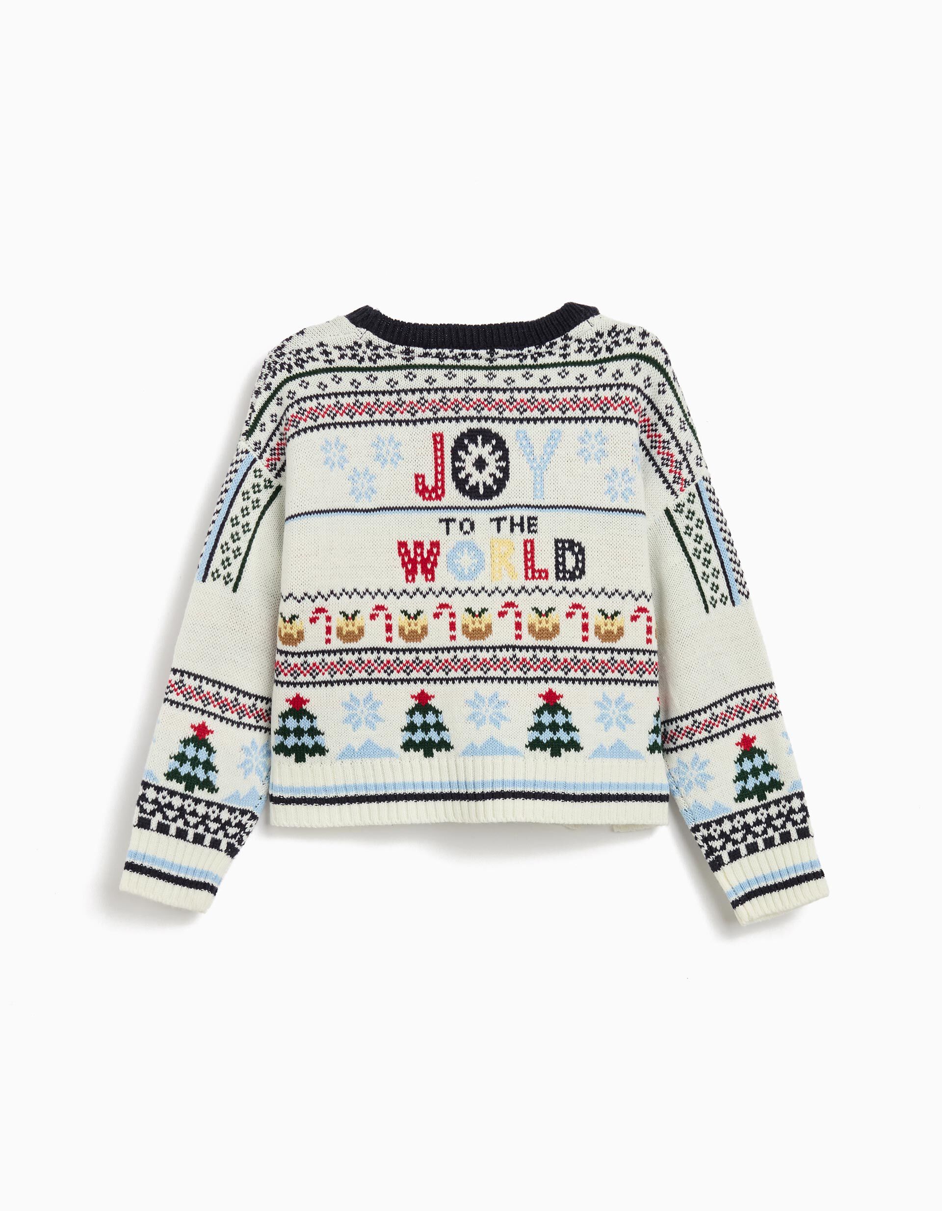 Comprar Online Camisola Malha Natal, Menina, Bege Claro