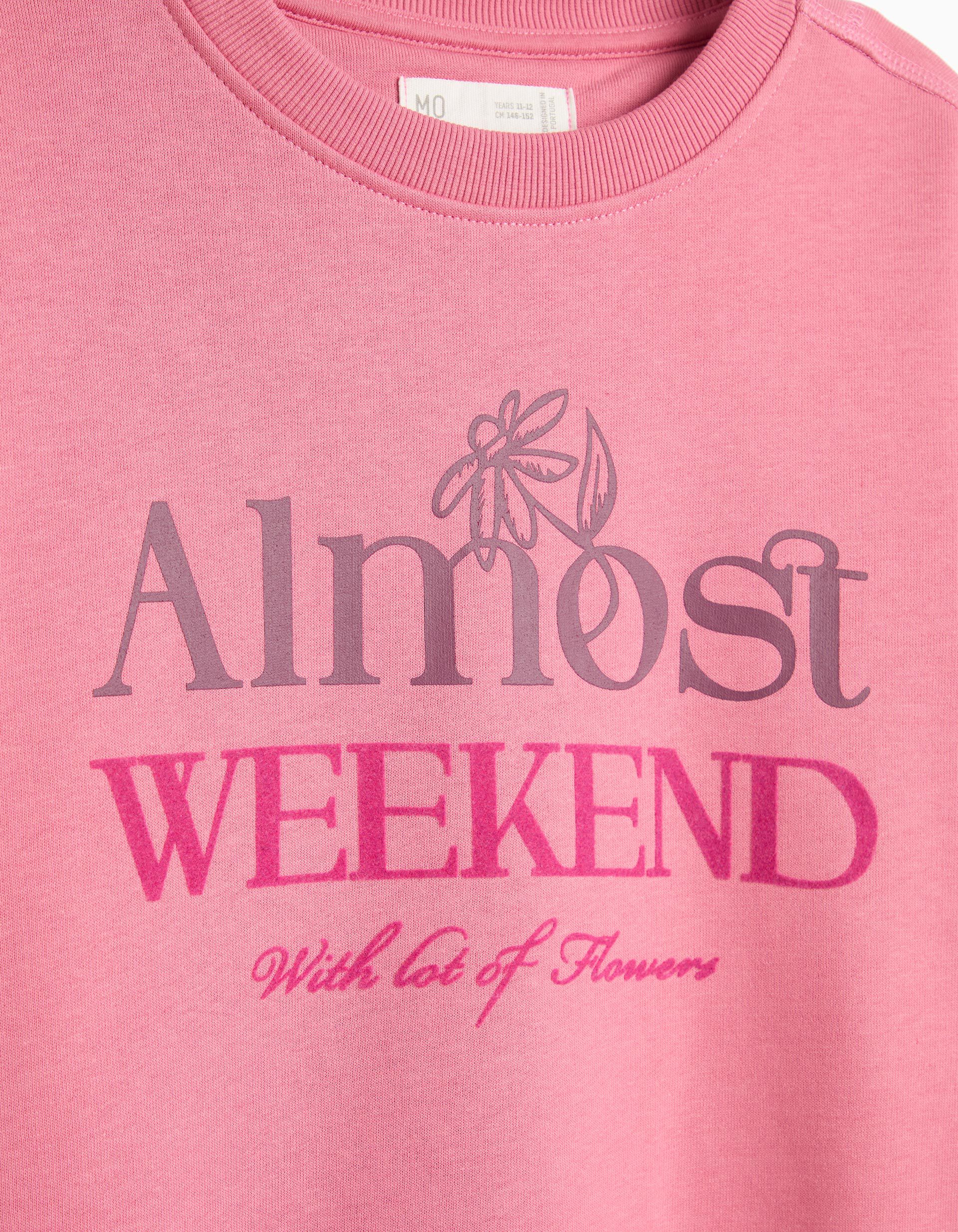 Comprar Online Sweatshirt Estampada, Menina, Rosa