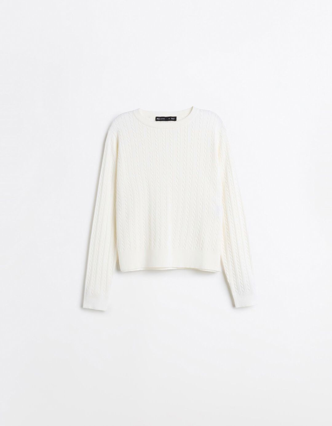 Sweater Tricotada Com Viscose, Mulher, Bege Claro