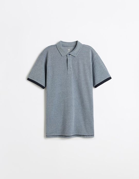 Comprar Online Polo Oxford Piquet, Homem, Azul