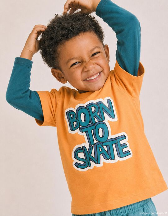 Comprar Online T-shirt Estampada, Menino, Amarelo Escuro