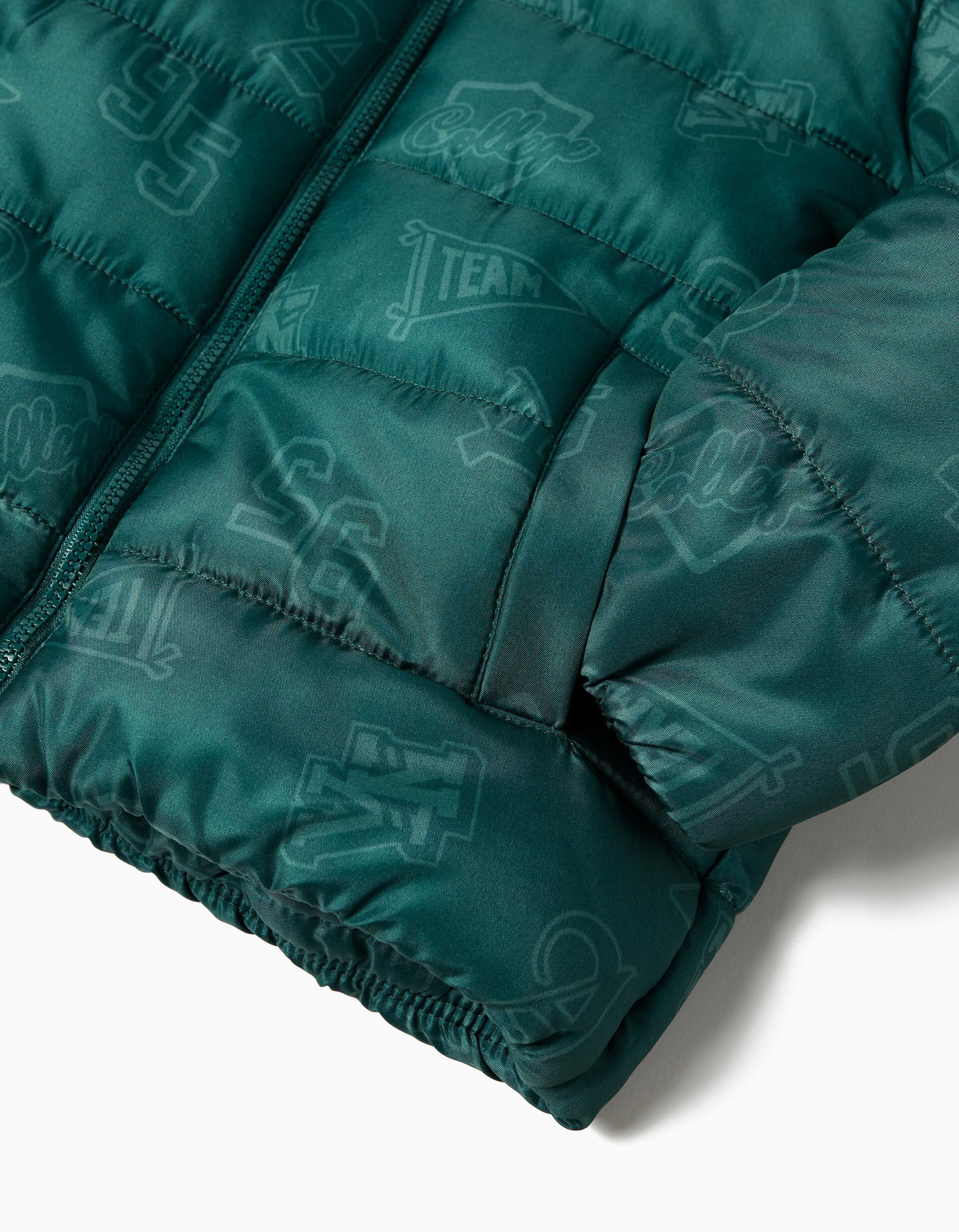 Comprar Online Casaco Acolchoado com Capuz, Menino, Verde Escuro