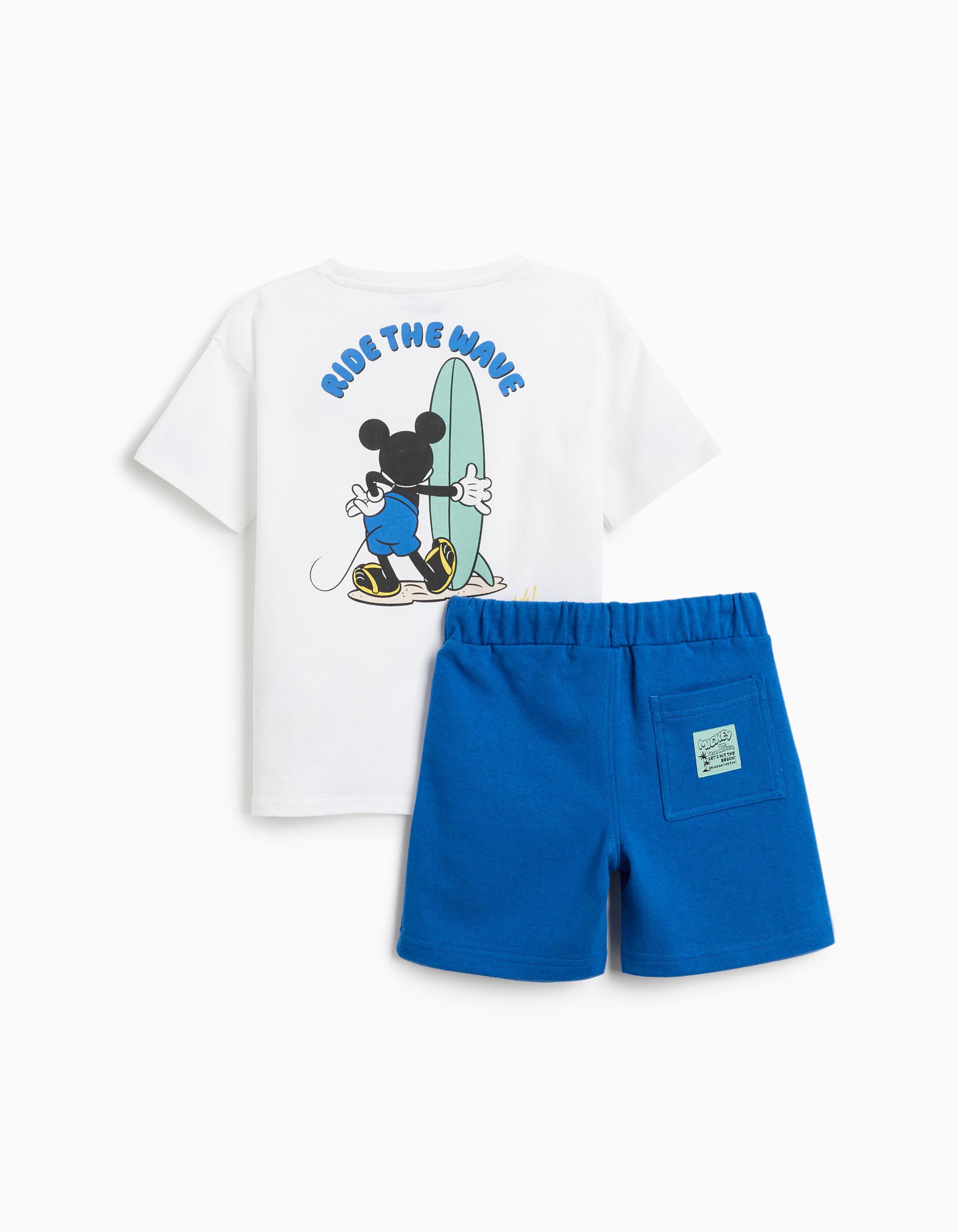 Comprar Online Conjunto T-shirt e Cal&ccedil;&otilde;es 'Mickey', Menino, Branco 