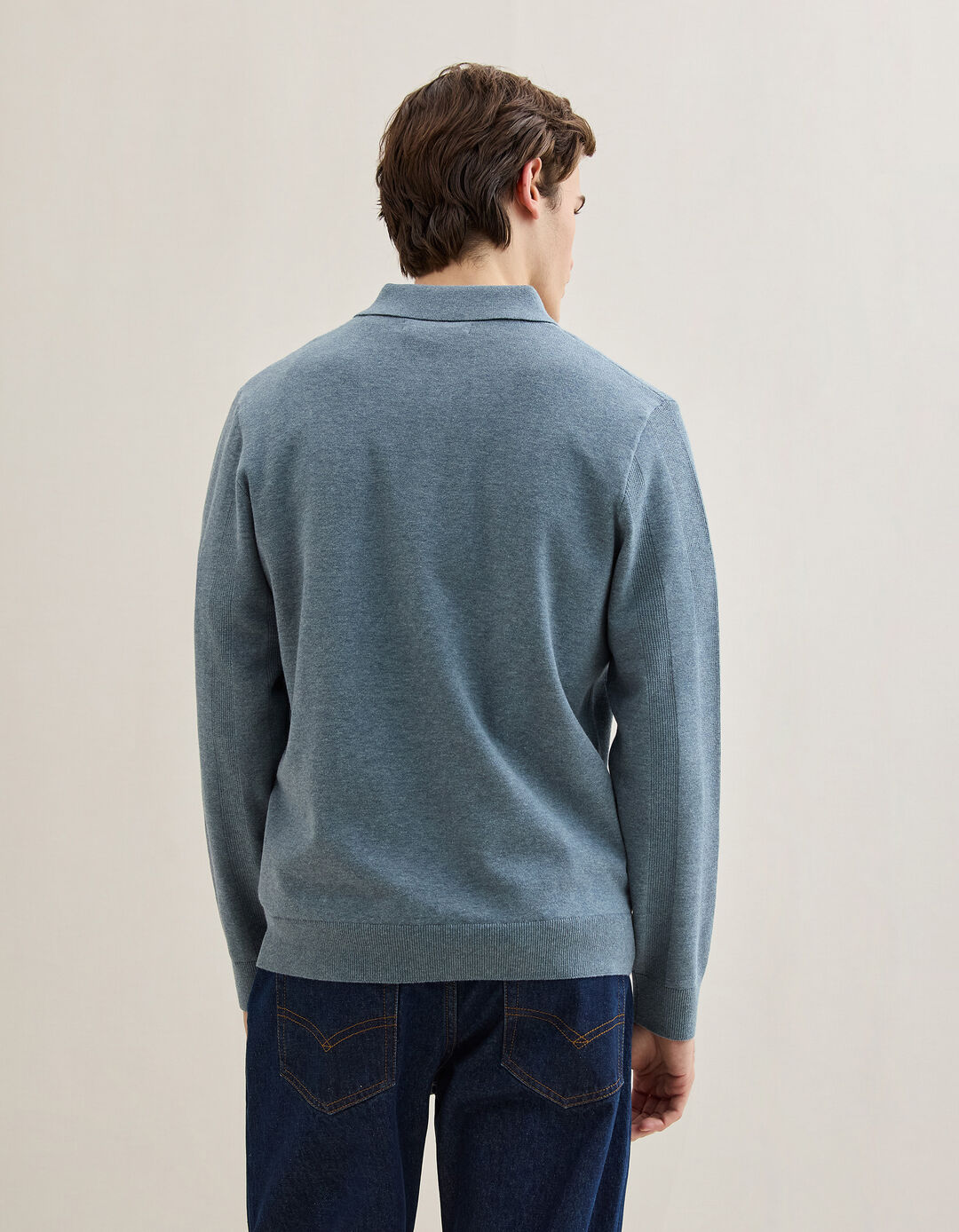Polo de Malha, Homem, Azul