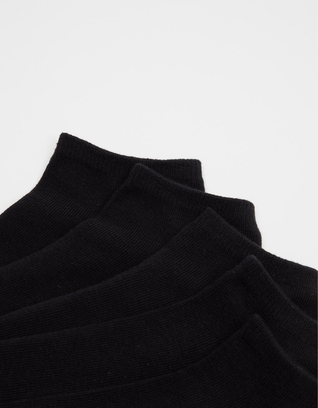 5 Pairs of Invisible Socks Pack, Men, Black