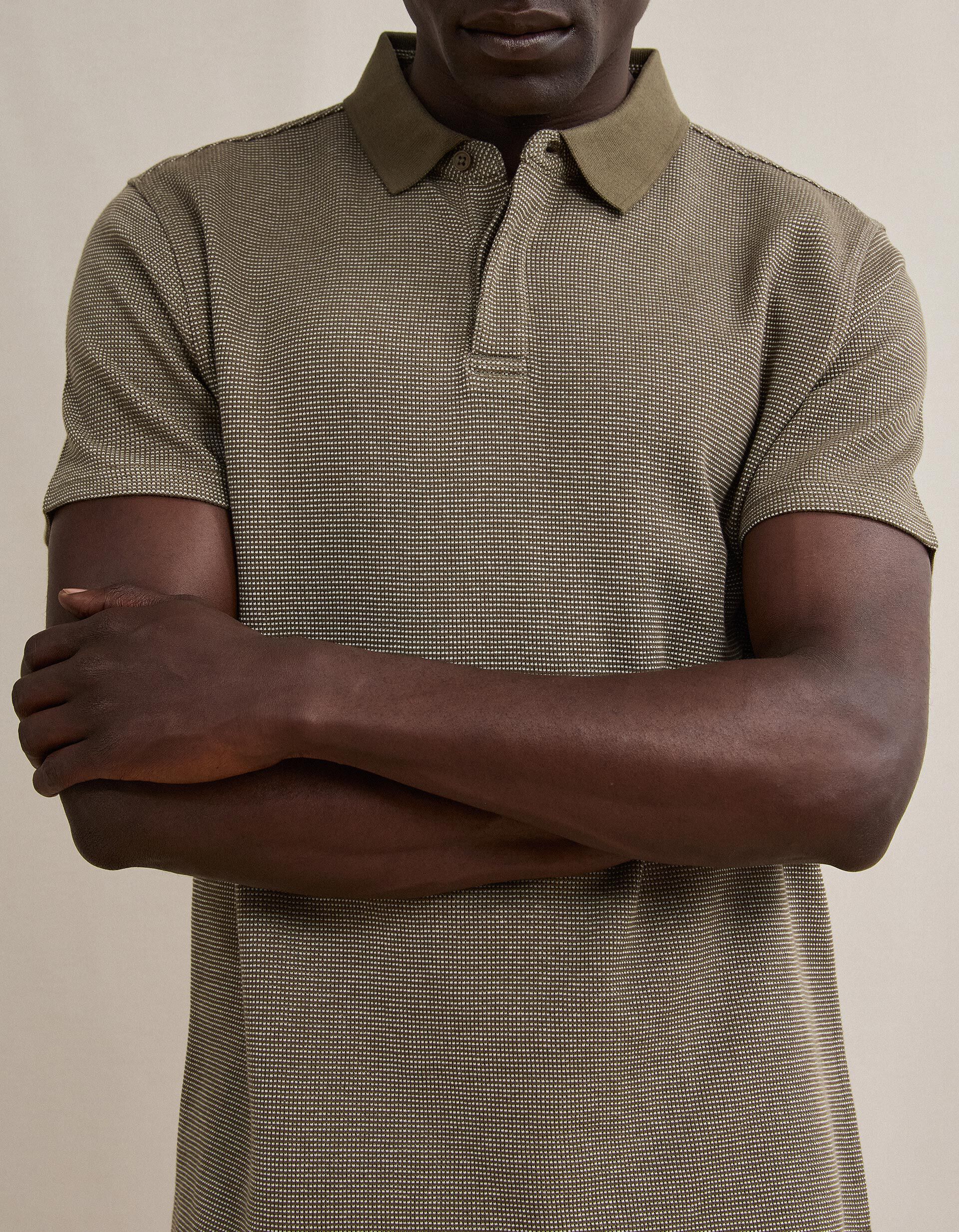 Comprar Online Polo Waffle, Homem, Verde Escuro