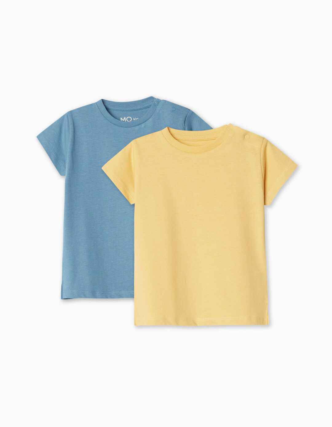 Pack 2 T-shirts, Bebé Menina, Azul/Amarelo
