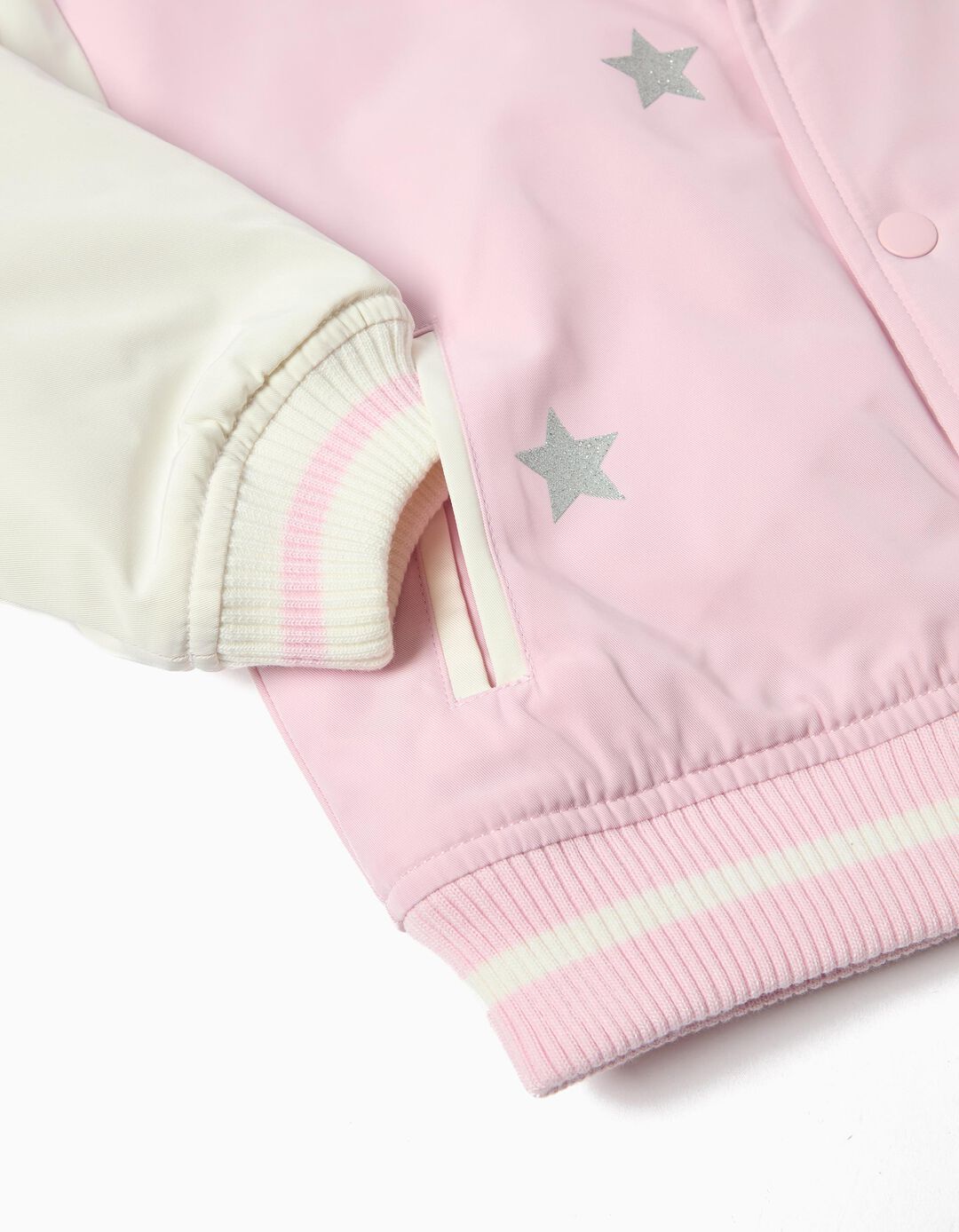 Casaco Bomber, Menina, Rosa Claro