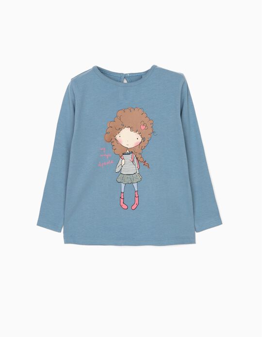 Blue Long-Sleeved Top, Magic Alphabet
