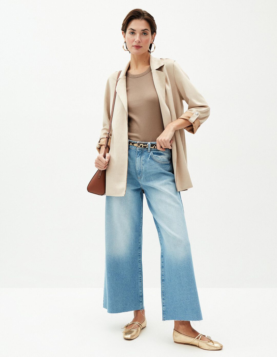 Blazer Efeito Camurça, Mulher, Bege Claro