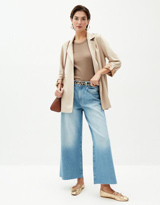 Comprar Online Blazer Efeito Camurça, Mulher, Bege Claro