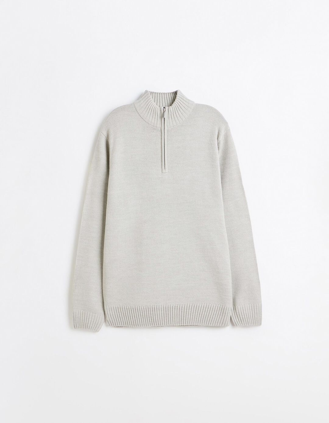 Sweater De Gola Alta, Homem, Cinzento Claro
