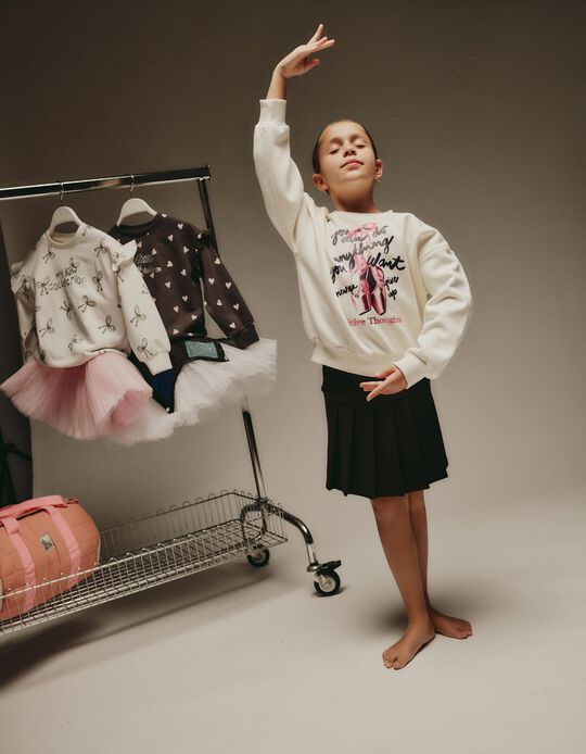 Comprar Online Sweatshirt de Felpa, Menina, Branco