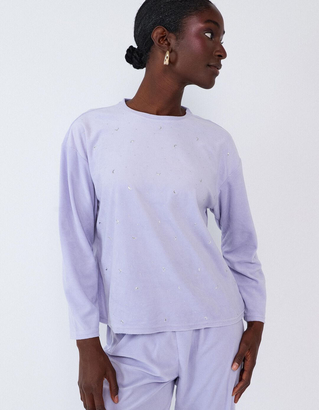 Pijama De Veludo, Mulher, Roxo Claro
