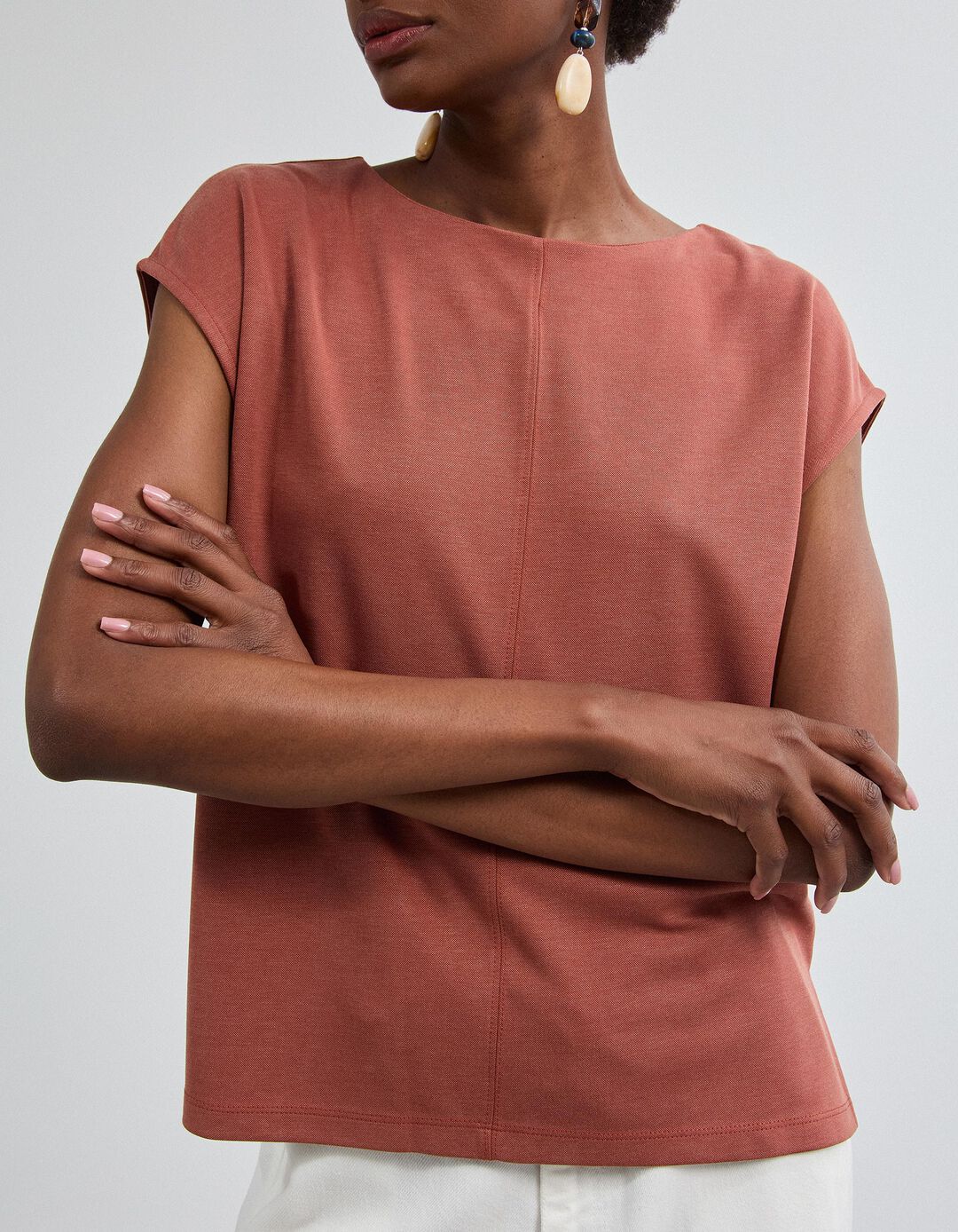 T-shirt Fluida, Mulher, Telha