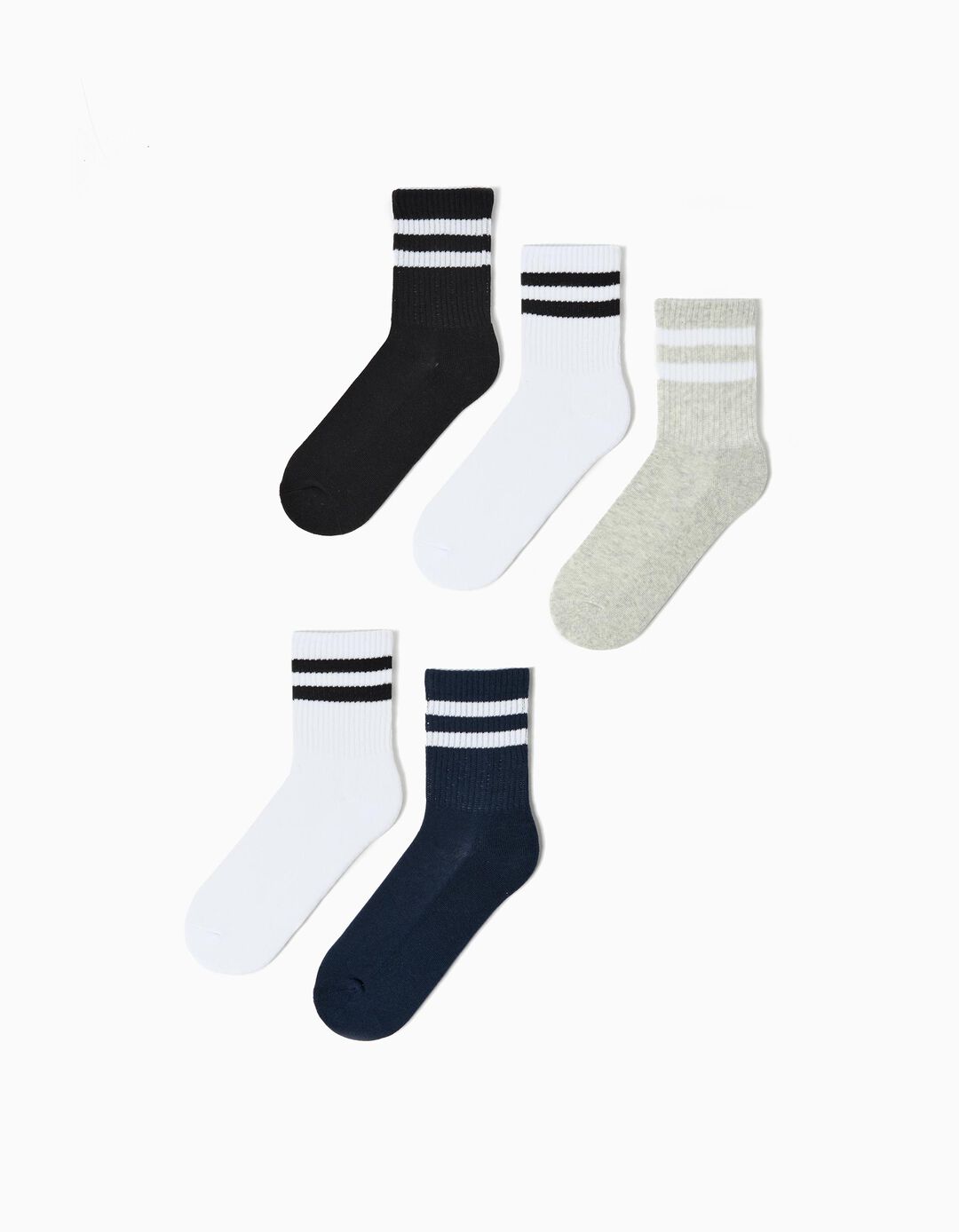 Pack 5 Pares de Meias Desporto, Menino, Multicor