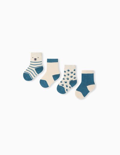 4 Pairs of Socks Pack, Baby Boys, Multicolour