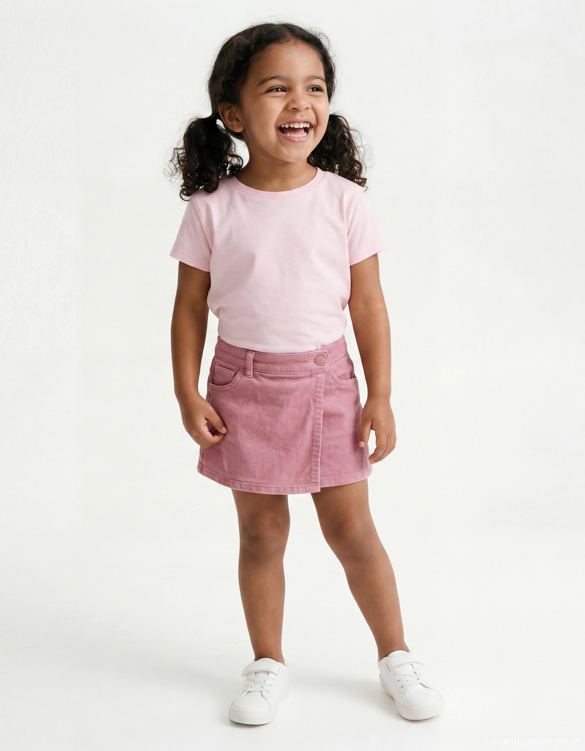 Saia-Cal&ccedil;&atilde;o de Ganga, Menina, Rosa Escuro