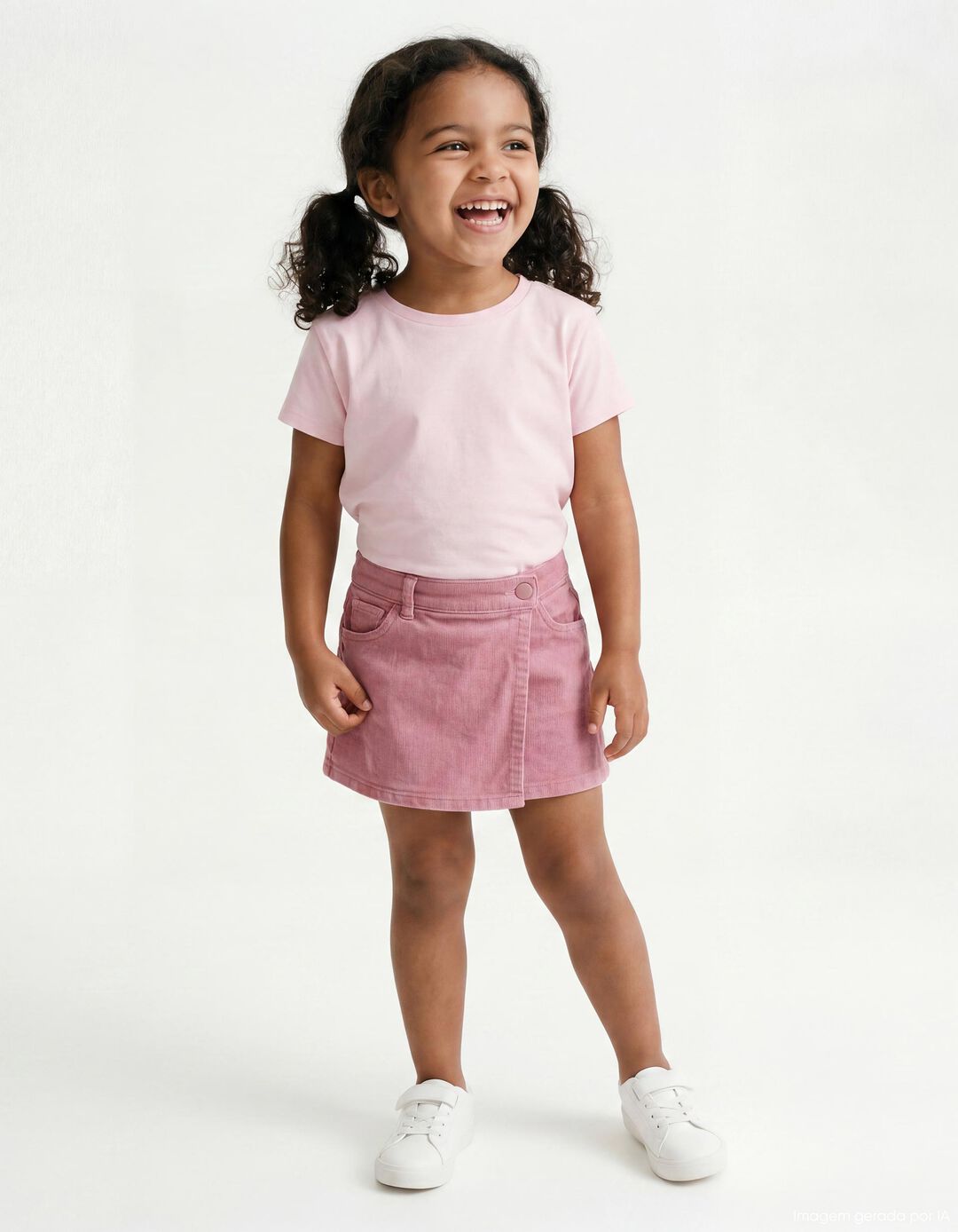 Saia-Cal&ccedil;&atilde;o de Ganga, Menina, Rosa Escuro