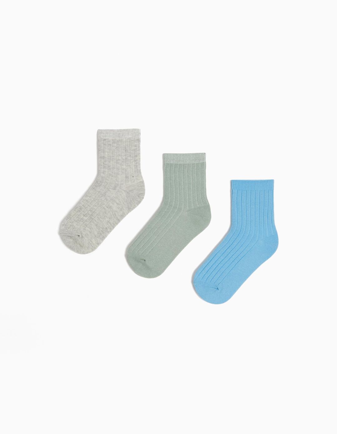 Pack 3 Pairs of Ribbed Socks, Boys, Multicolor