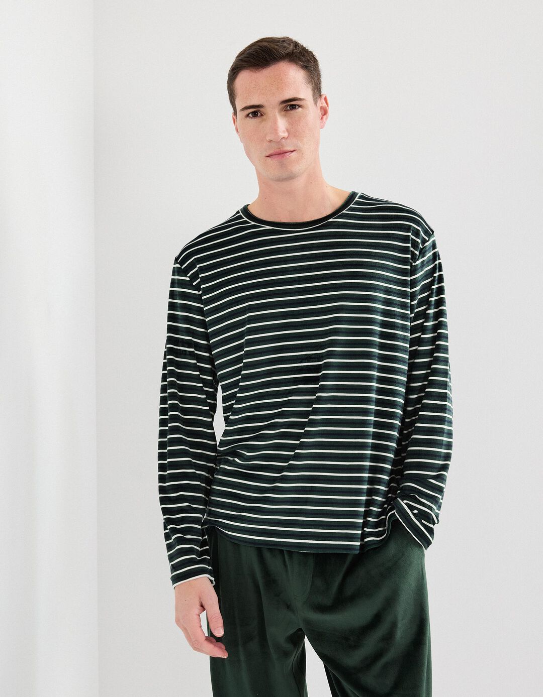 Pijama Polar, Homem, Verde Escuro