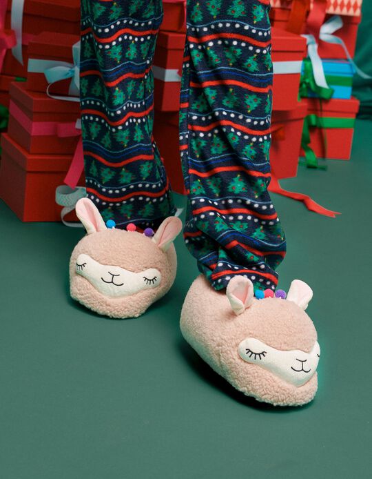 Comprar Online Pantufas Lama, Mulher, Rosa