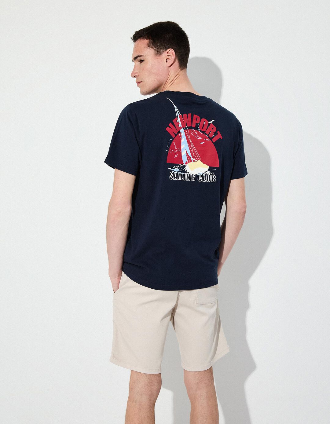 T-shirt, Homem, Azul Escuro