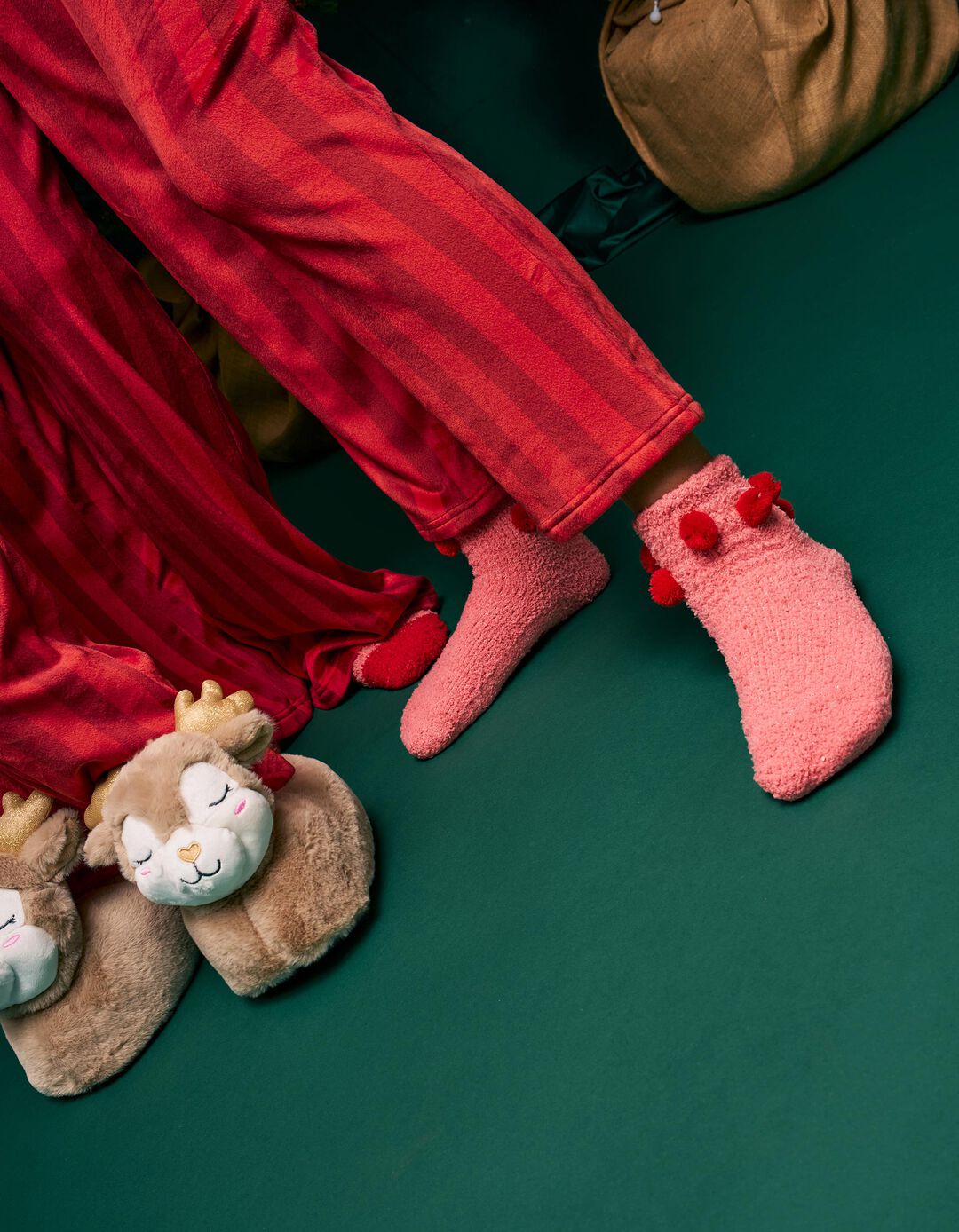 Pack 2 Pares De Meias Natal, Menina, Rosa