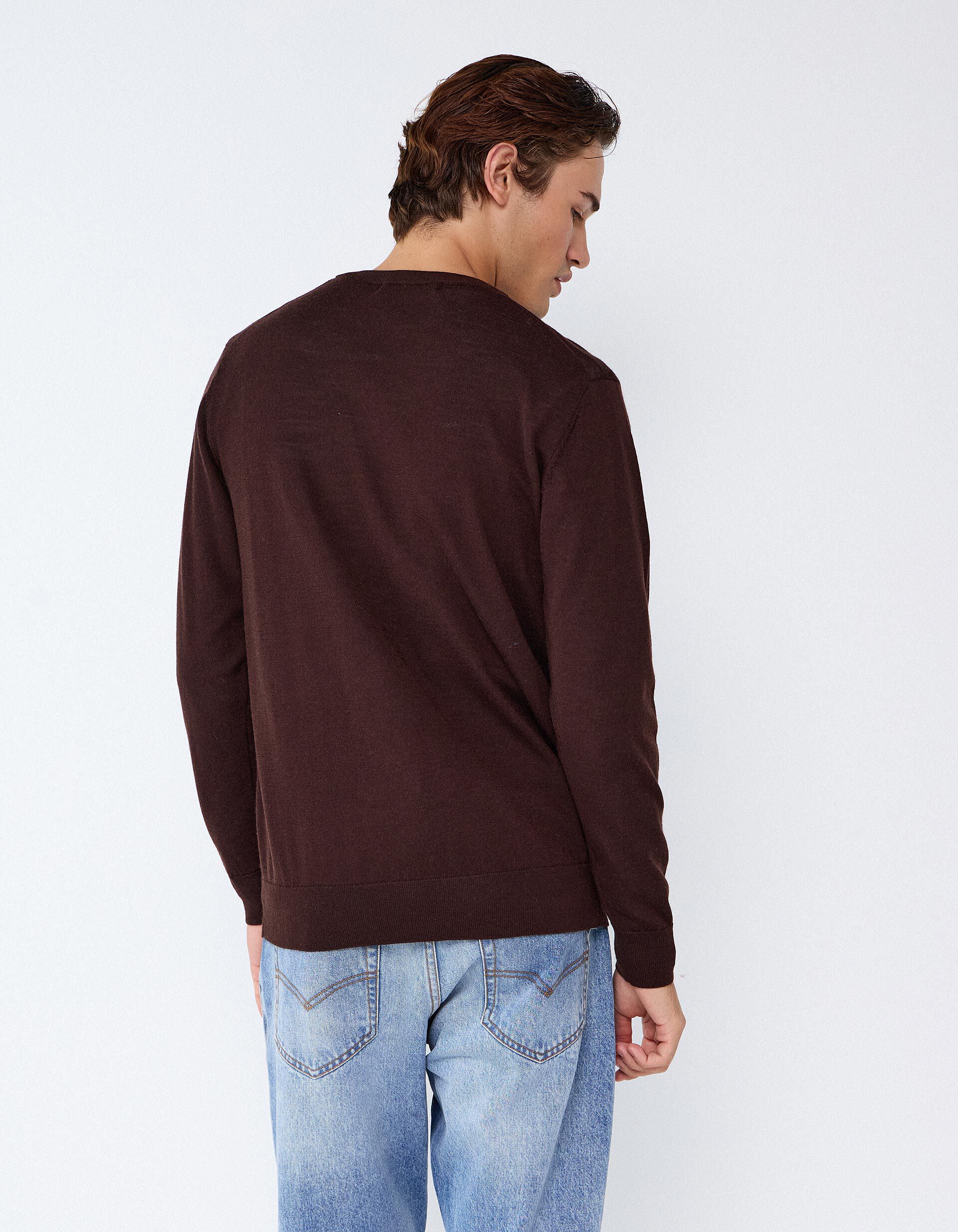 Comprar Online Camisola De L&atilde; Merino, Homem, Castanho Escuro