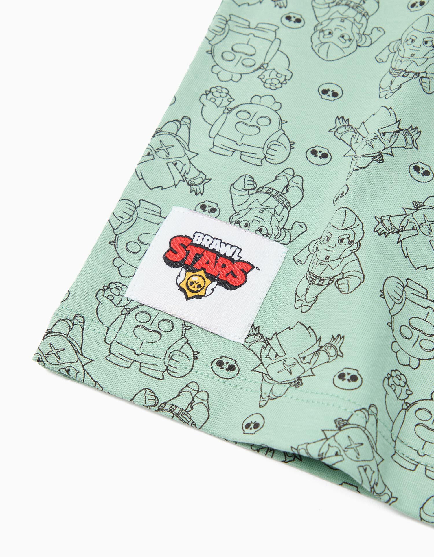 Comprar Online T-shirt 'Brawl Stars', Menino, Verde Claro