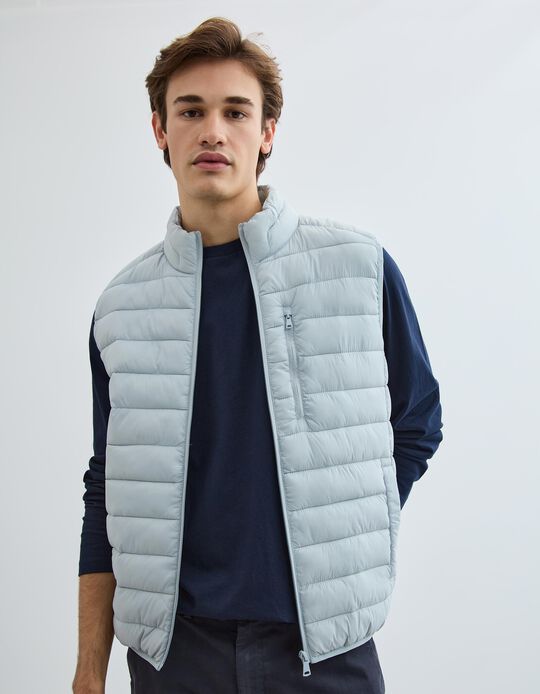 Comprar Online Colete Acolchoado, Homem, Azul Claro