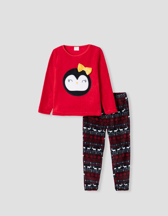 Pijama em Coralina, Criança, Vermelho / Azul