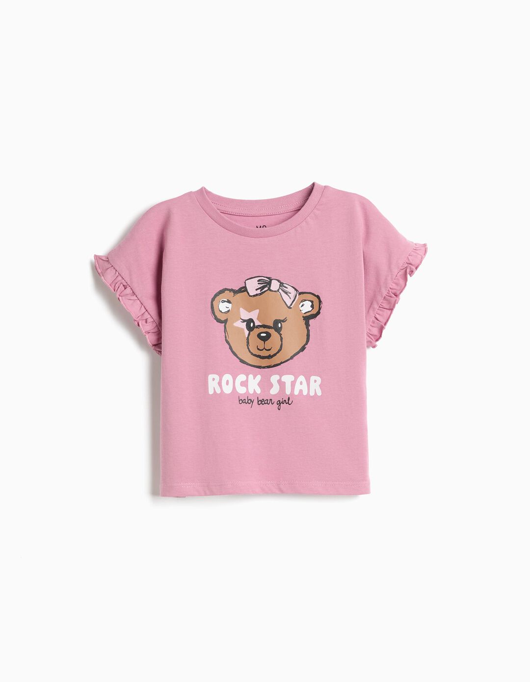 T-shirt Estampada, Menina, Rosa