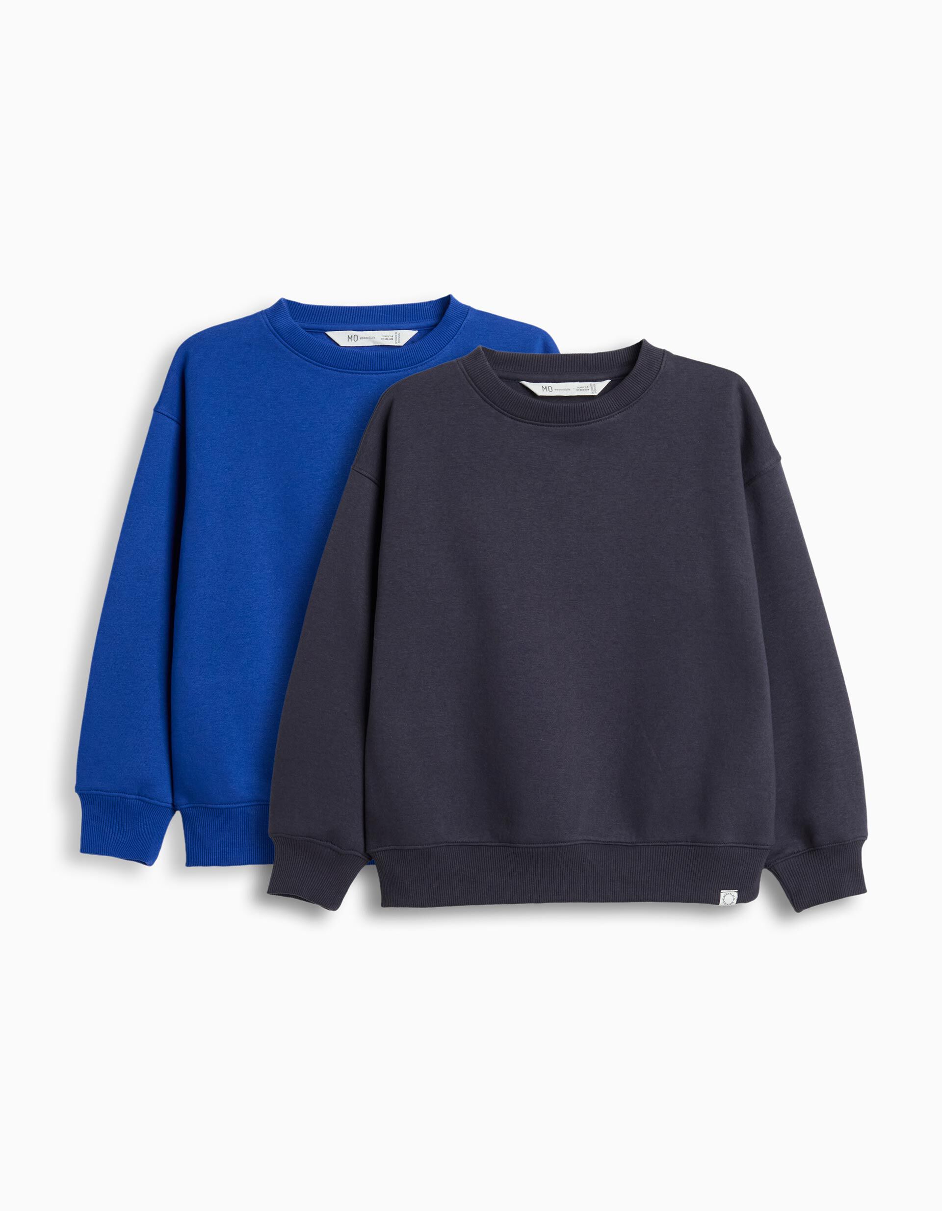 Comprar Online Pack 2 Sweatshirts de Felpa, Menino, Azul Escuro