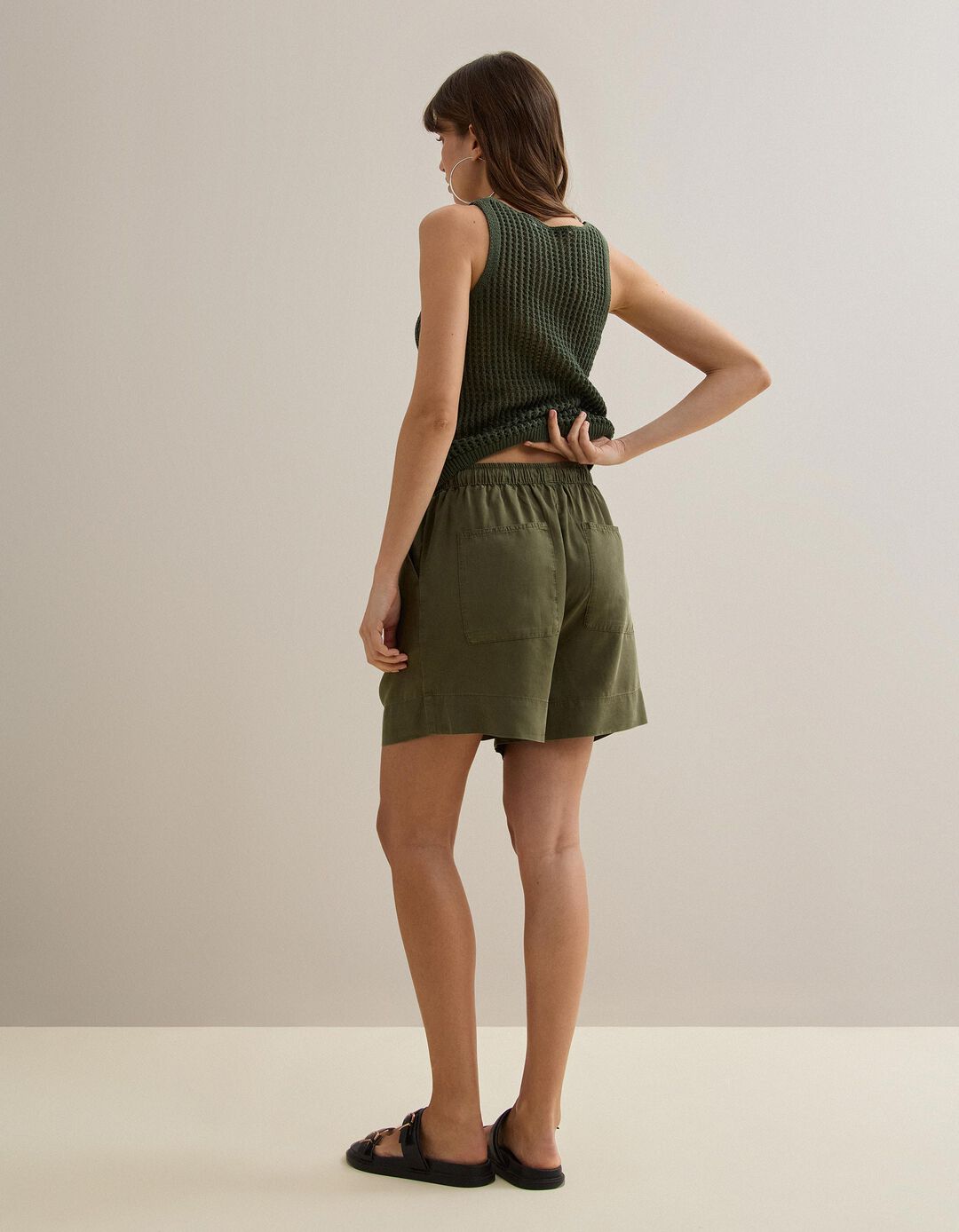 Cal&ccedil;&otilde;es Liocel, Mulher, Verde Escuro