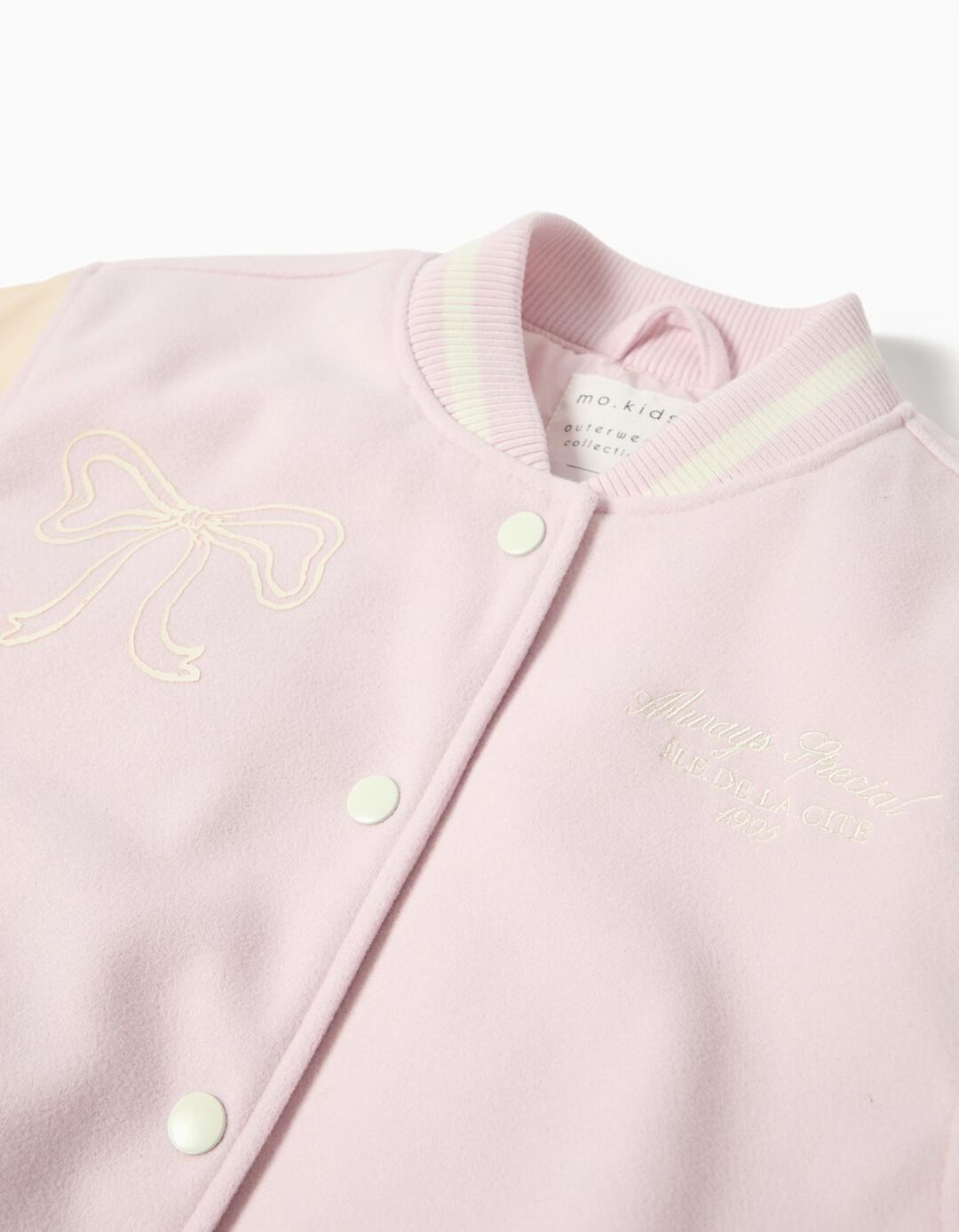 Casaco Bomber, Menina, Rosa Claro