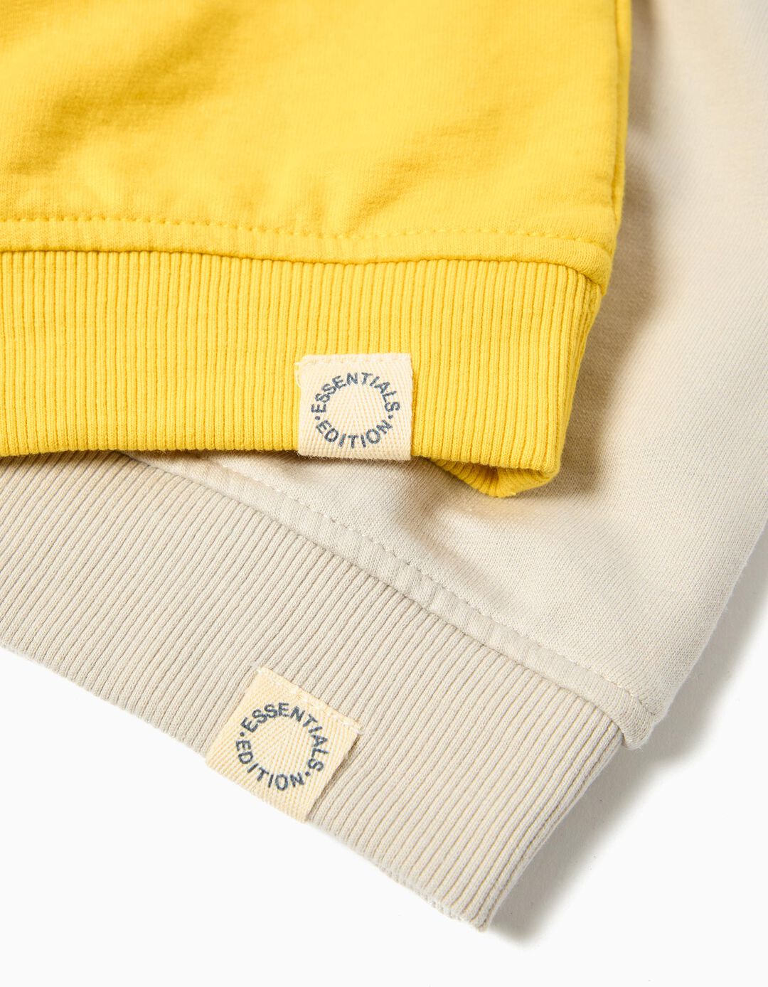 Pack 2 Sweatshirts de Felpa, Menino, Amarelo Claro