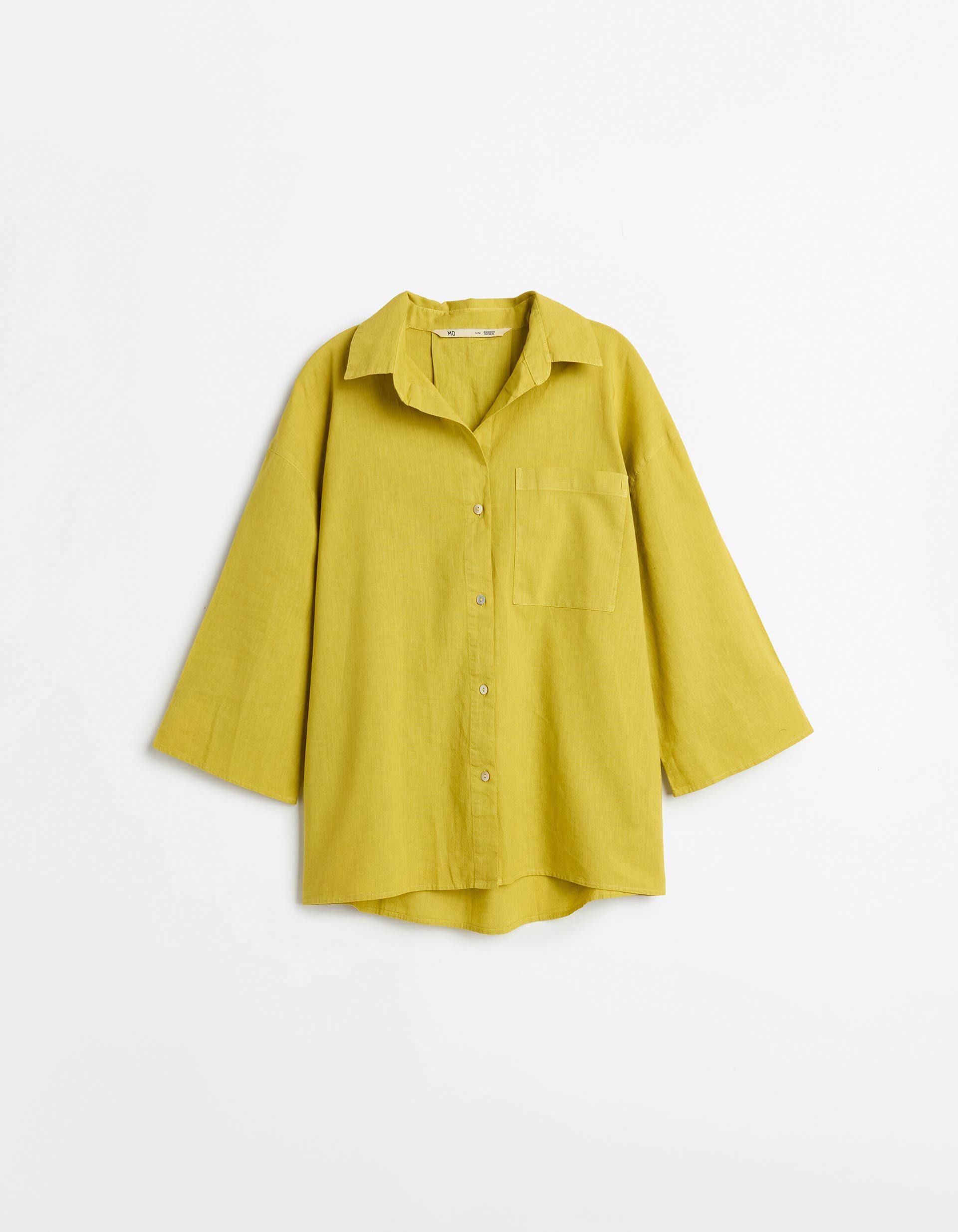 Comprar Online Blusa com Linho, Mulher, Amarelo