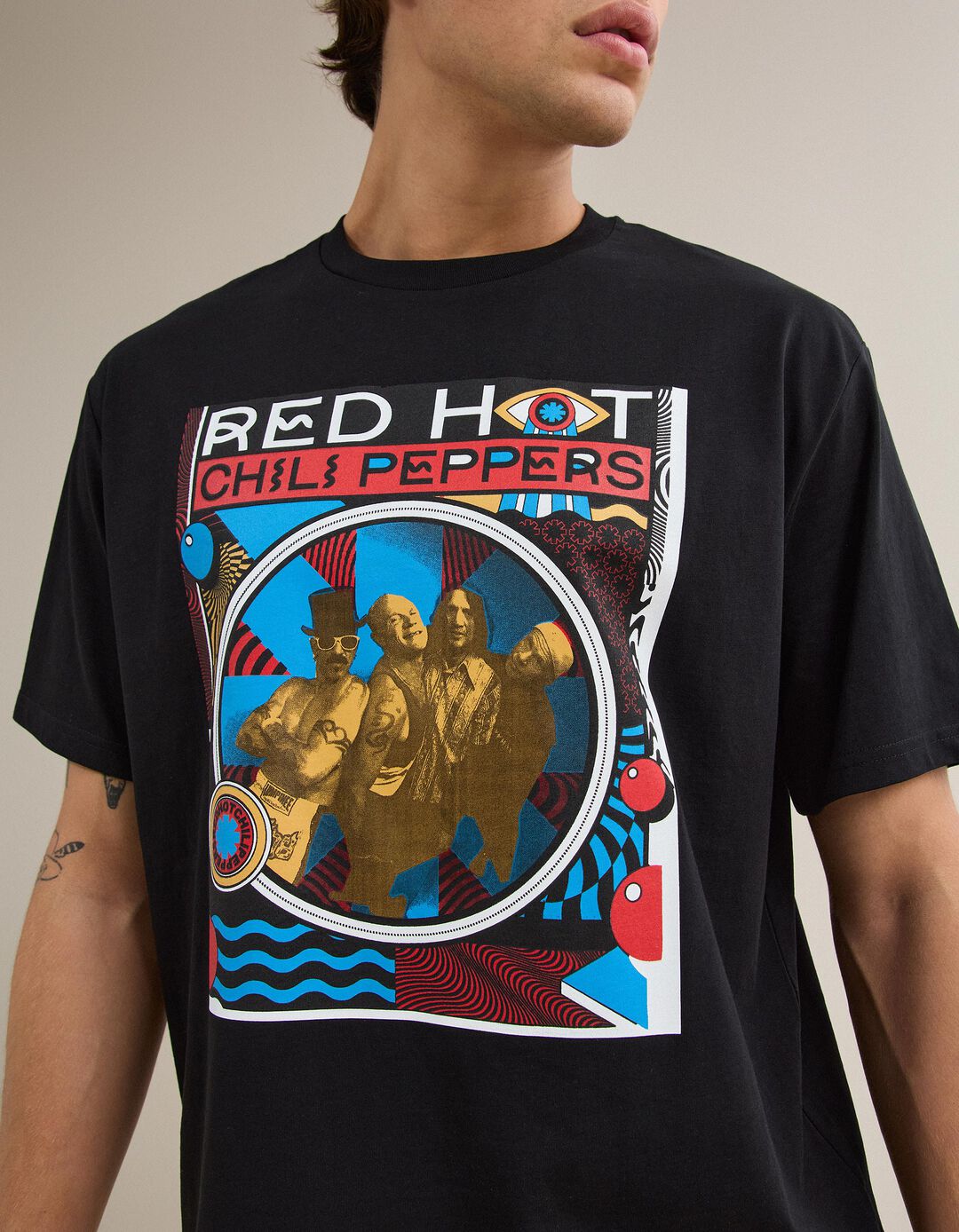 T-shirt Red Hot Chili Peppers, Homem, Preto