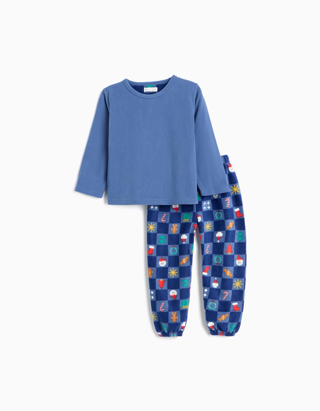 Pijama Polar De Natal, Menina, Azul Escuro