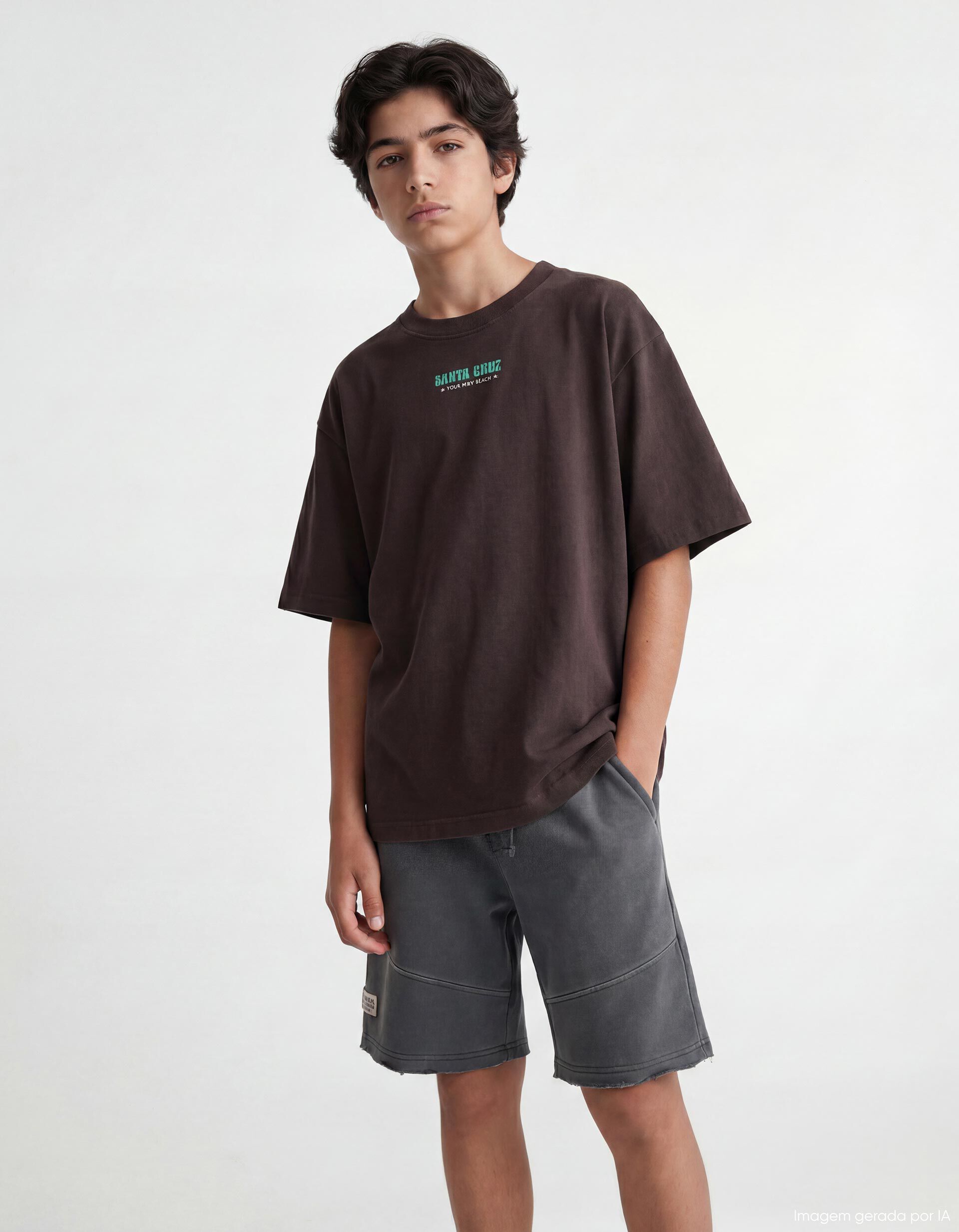 Comprar Online T-shirt Estampada, Menino, Preto