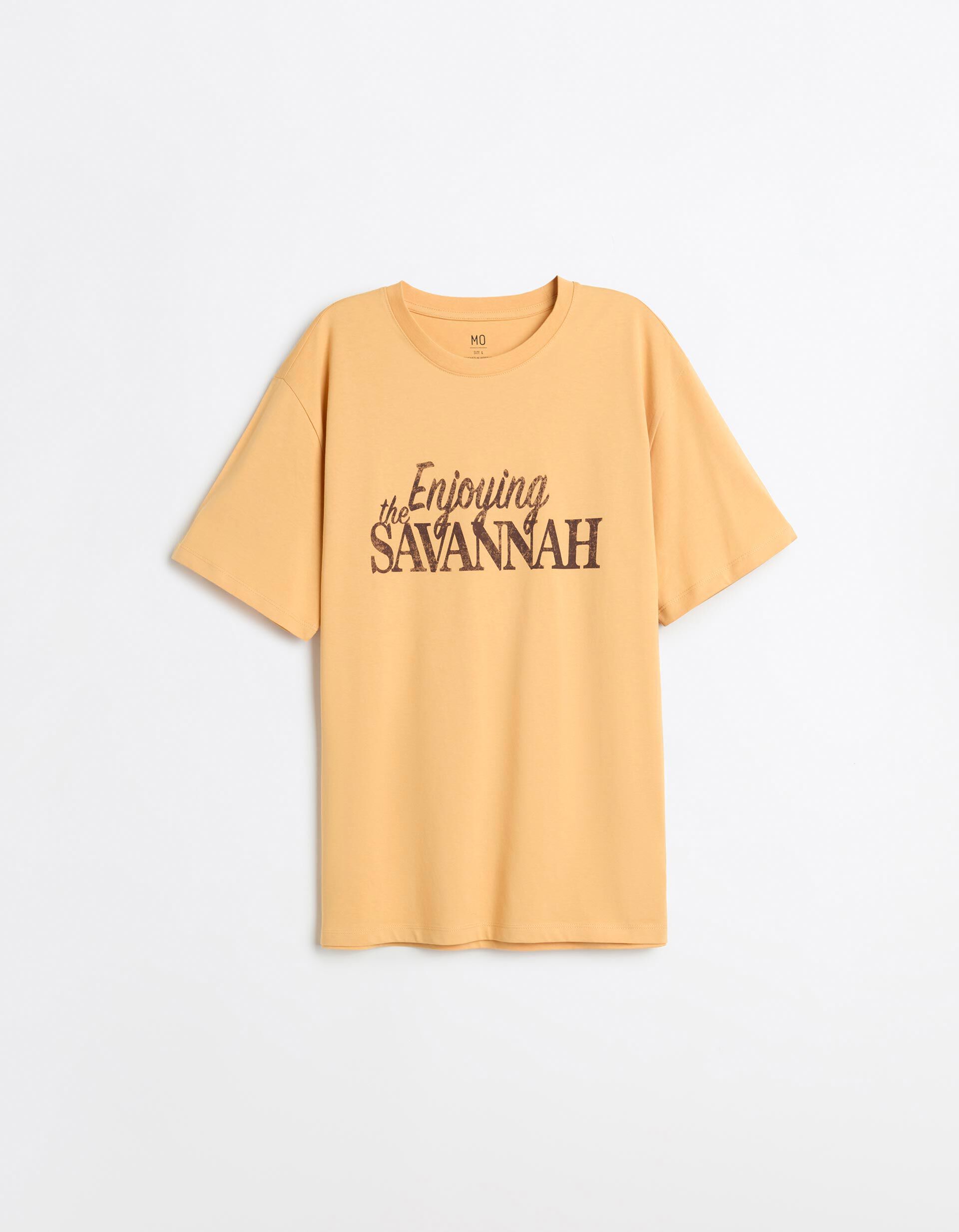 Comprar Online T-shirt Jersey Estampada, Homem, Laranja Claro