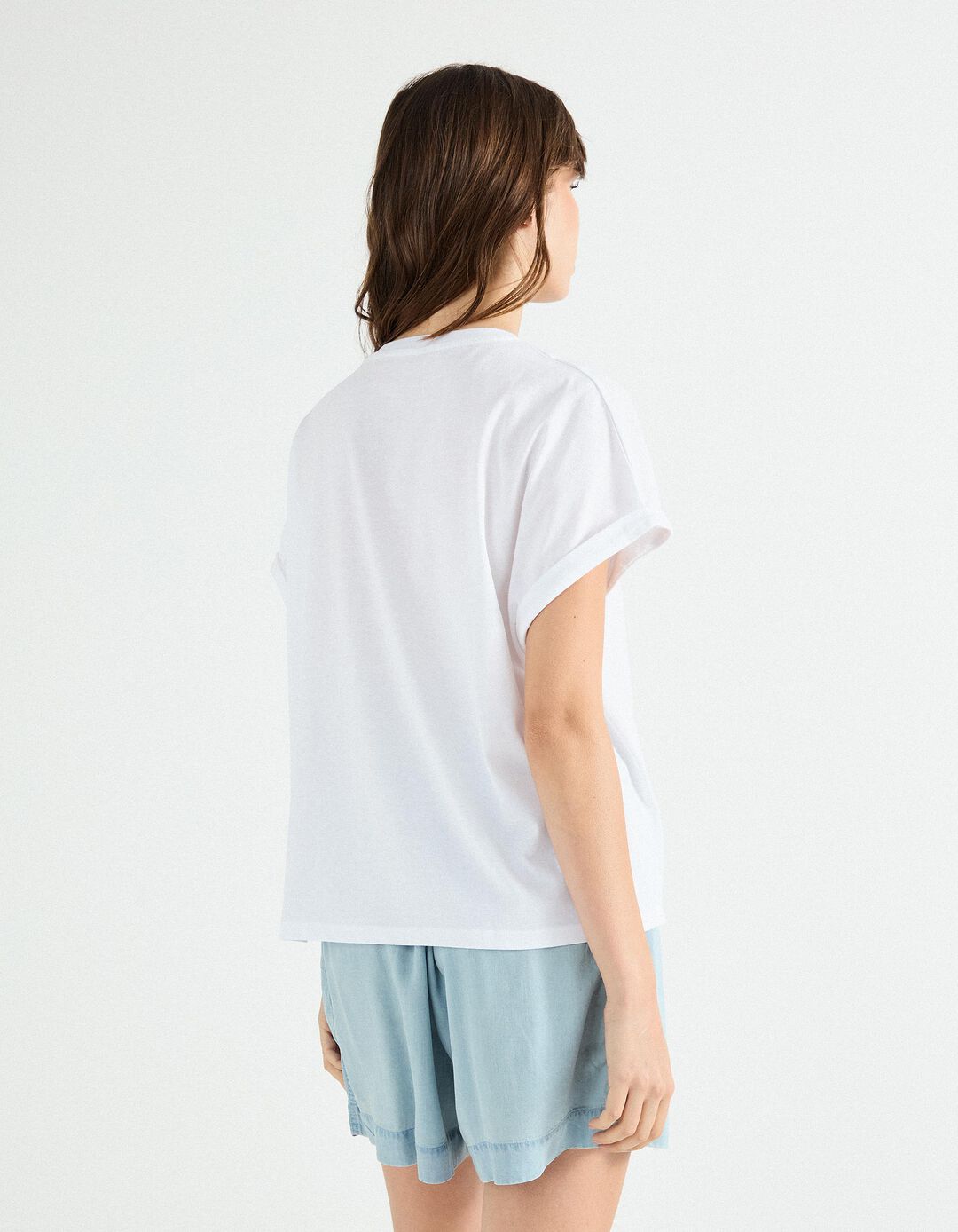 T-shirt Print, Mulher, Branco